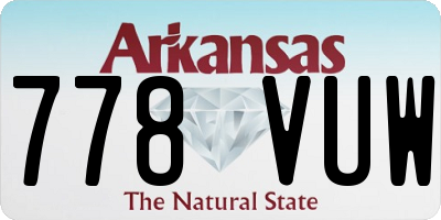 AR license plate 778VUW