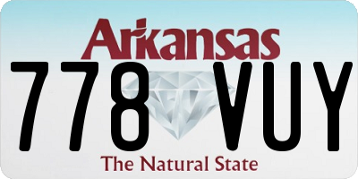 AR license plate 778VUY