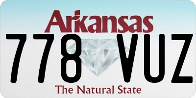 AR license plate 778VUZ