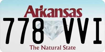AR license plate 778VVI