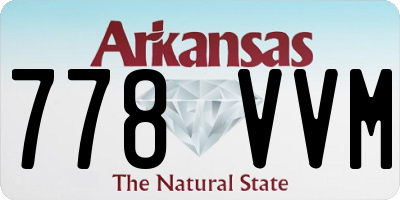 AR license plate 778VVM