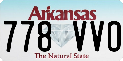 AR license plate 778VVO