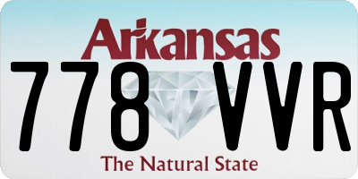 AR license plate 778VVR