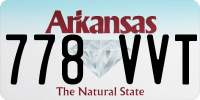AR license plate 778VVT