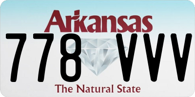 AR license plate 778VVV
