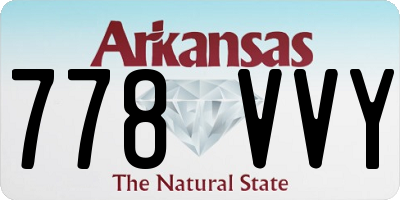 AR license plate 778VVY