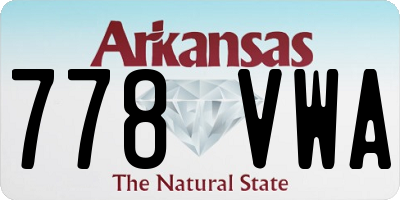 AR license plate 778VWA