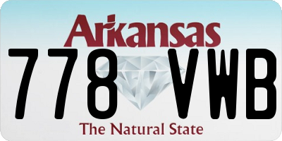AR license plate 778VWB
