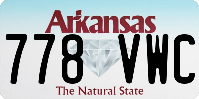AR license plate 778VWC