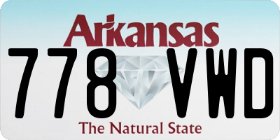 AR license plate 778VWD