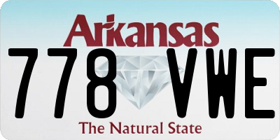 AR license plate 778VWE