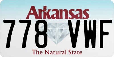 AR license plate 778VWF