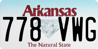 AR license plate 778VWG