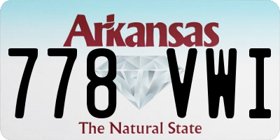 AR license plate 778VWI