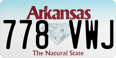 AR license plate 778VWJ