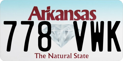 AR license plate 778VWK