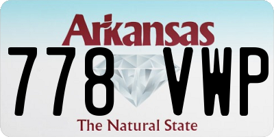 AR license plate 778VWP