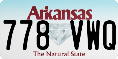 AR license plate 778VWQ