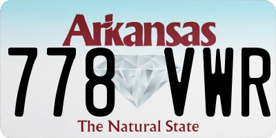 AR license plate 778VWR
