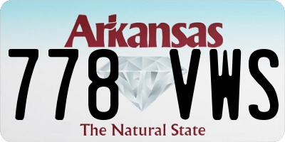 AR license plate 778VWS