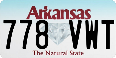 AR license plate 778VWT