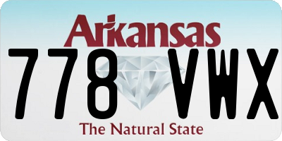 AR license plate 778VWX