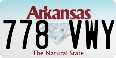 AR license plate 778VWY
