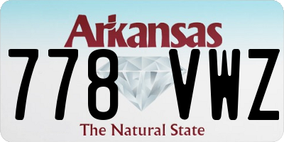 AR license plate 778VWZ
