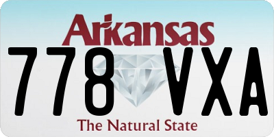 AR license plate 778VXA