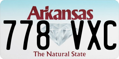 AR license plate 778VXC