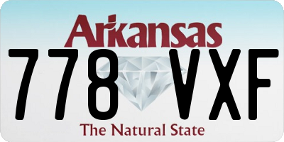 AR license plate 778VXF