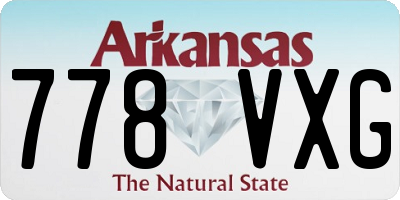 AR license plate 778VXG