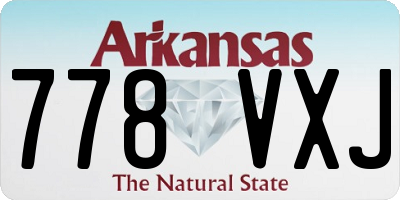 AR license plate 778VXJ