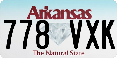 AR license plate 778VXK
