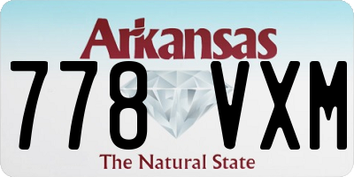 AR license plate 778VXM
