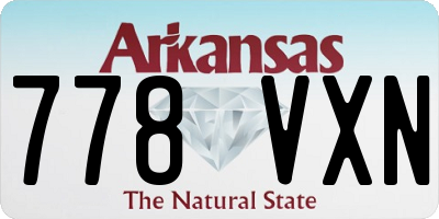 AR license plate 778VXN