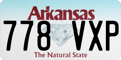 AR license plate 778VXP