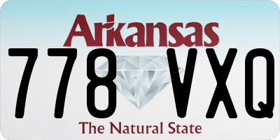 AR license plate 778VXQ