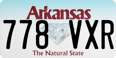 AR license plate 778VXR
