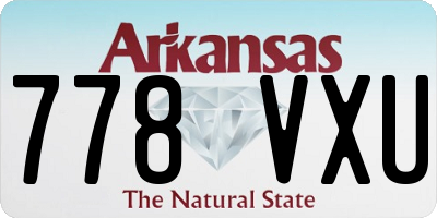 AR license plate 778VXU