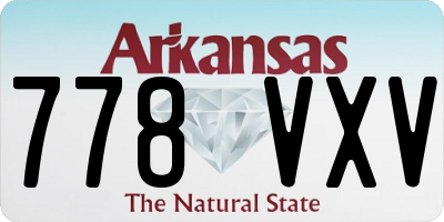 AR license plate 778VXV