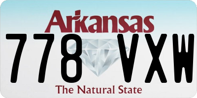 AR license plate 778VXW