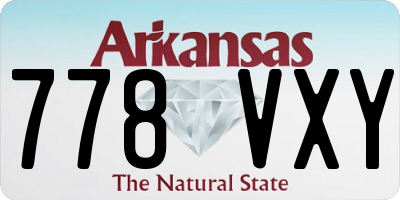 AR license plate 778VXY