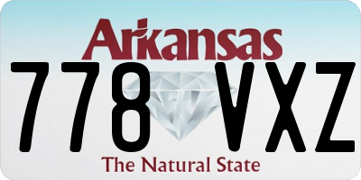 AR license plate 778VXZ