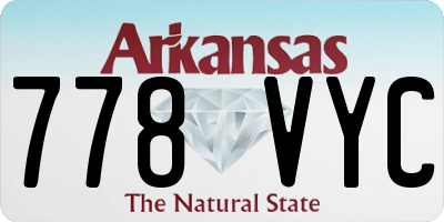 AR license plate 778VYC
