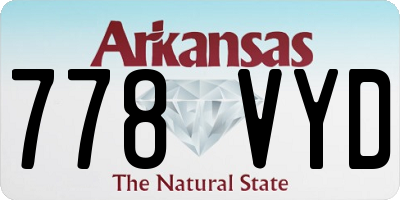 AR license plate 778VYD