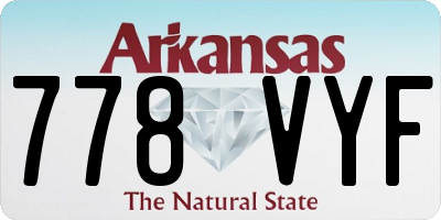 AR license plate 778VYF