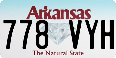 AR license plate 778VYH