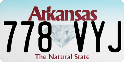 AR license plate 778VYJ