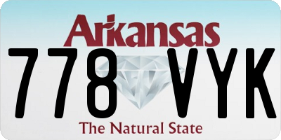 AR license plate 778VYK
